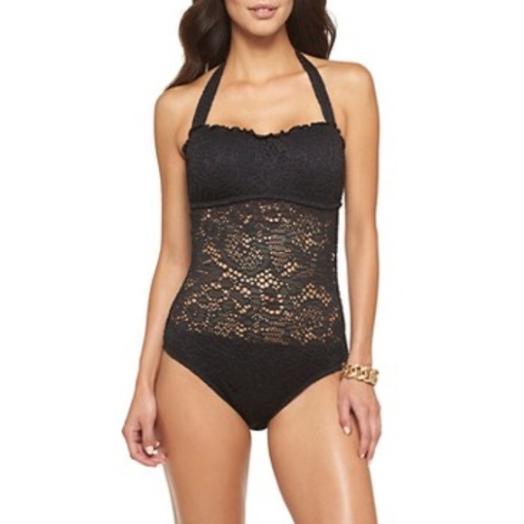 Mossimo Supply Co. Other - Mossimo one piece crochet halter top swimsuit